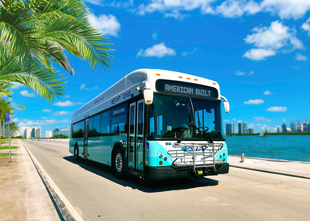 Gillig delivers first of 62 battery-electric buses to Florida transit agency