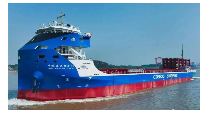 Chinese firm launches fully electric container ship with massive 50,000 kWh battery capacity