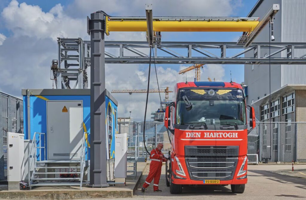 Shell opens megawatt charger for electric trucks and boats in Amsterdam