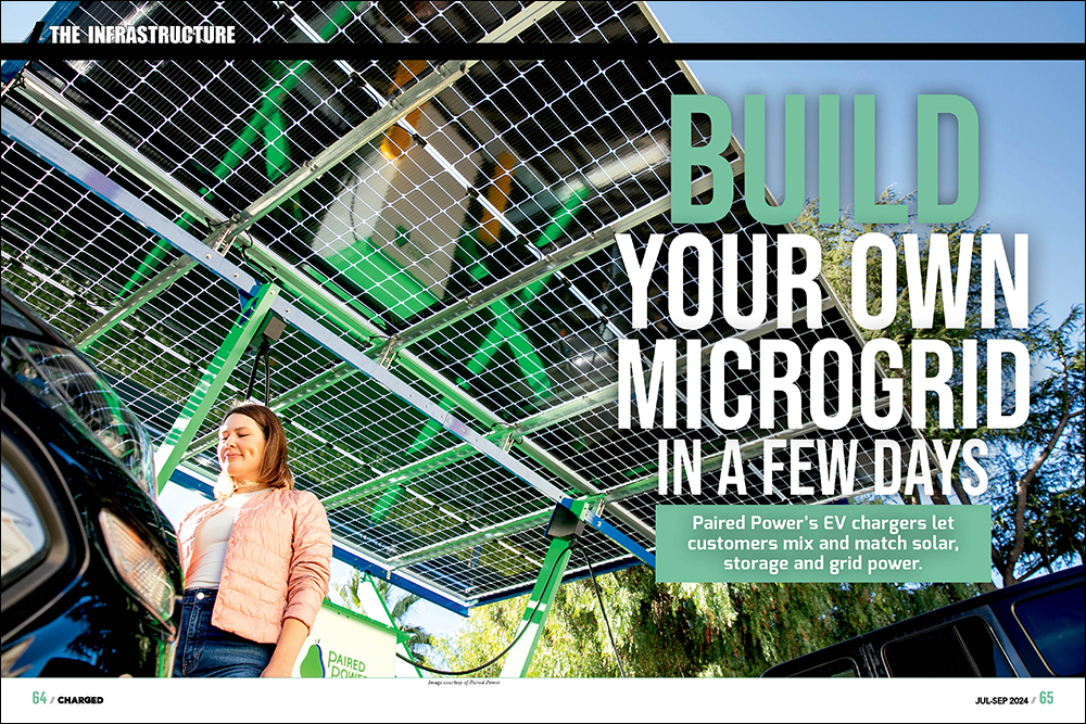 Paired Power’s EV chargers let customers mix and match solar, storage and grid power