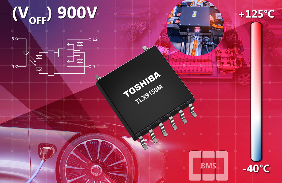 Toshiba releases automotive photorelay for 400 V battery-related control systems