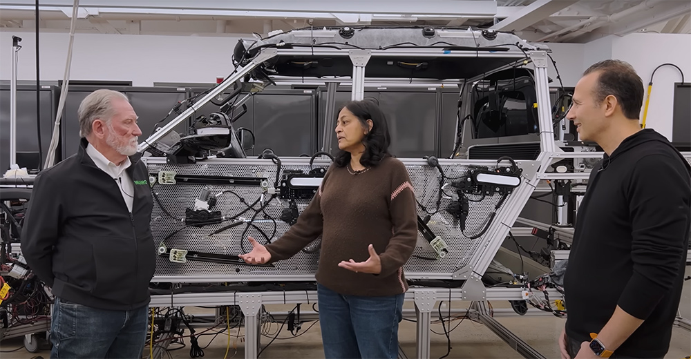 At Rivian’s Electrical Hardware Lab, Sandy Munro checks out the new GEN2 architecture