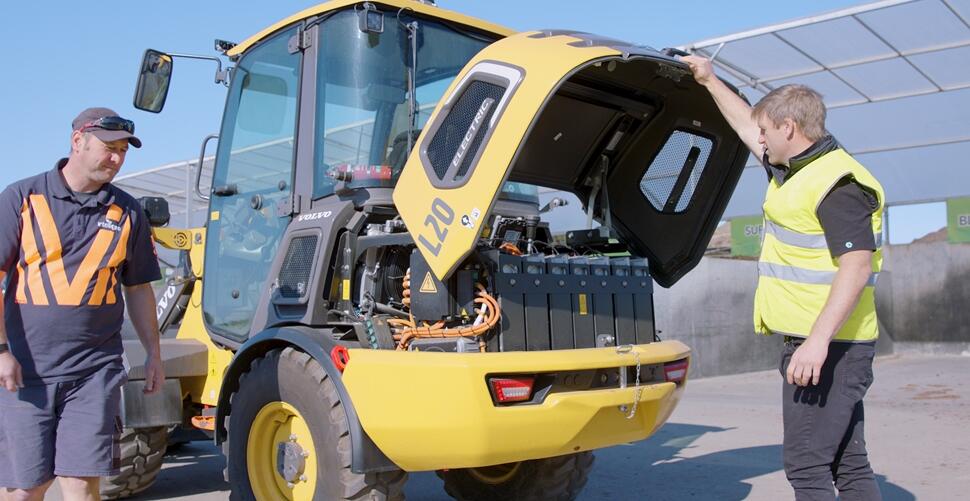 New Zealand landscape firm test Volvo CE electric loader