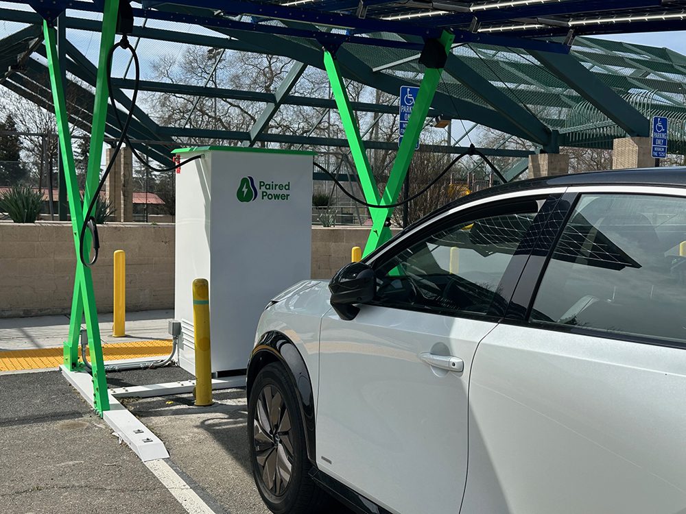 Davis, California installs a second Paired Power solar EV charging station at a city park