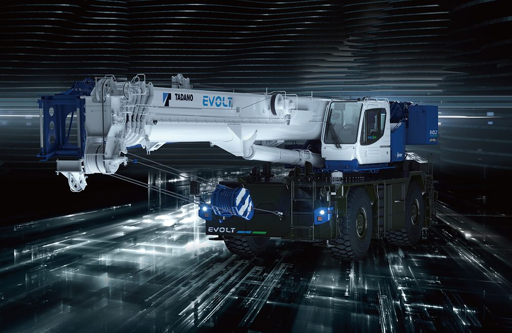 Tadano debuts 100-ton rough-terrain electric crane