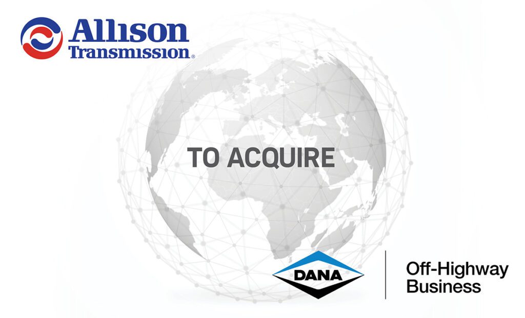 Charged EVs | Allison Transmission to acquire Dana’s off-highway business, expanding EV and hybrid drivetrain capabilities Charged EVs | Allison Transmission to acquire Dana’s off-highway business, expanding EV and hybrid drivetrain capabilities