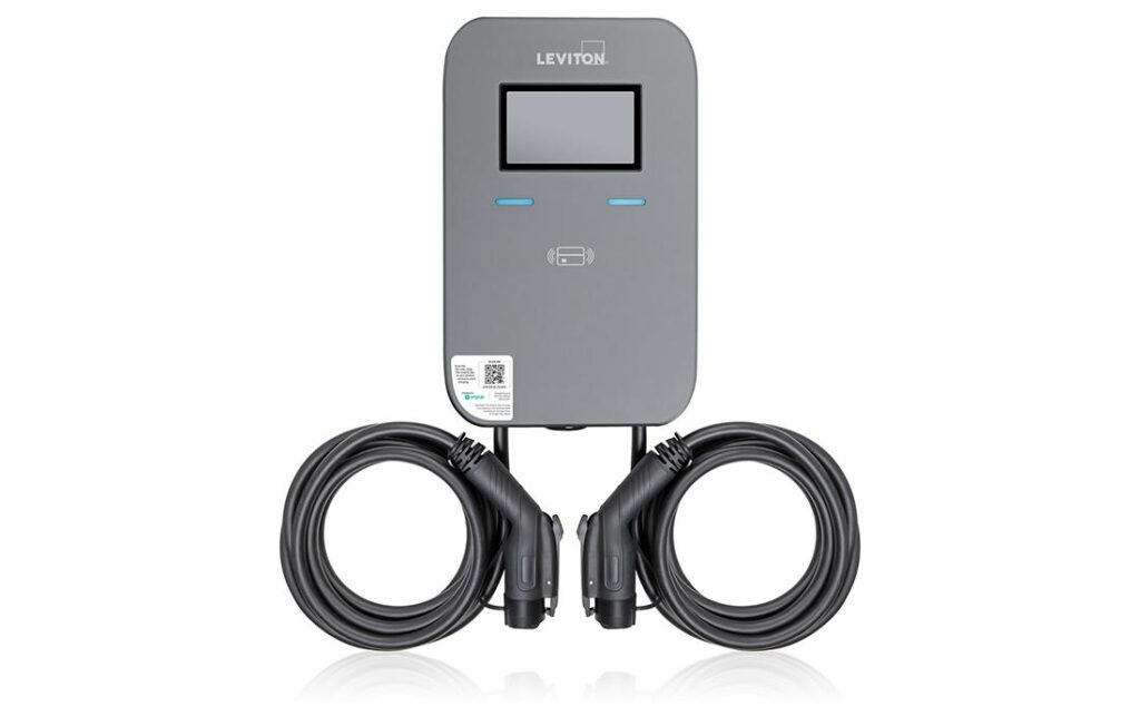 Leviton’s new EV Series Pro Dual Port Level 2 commercial chargers
