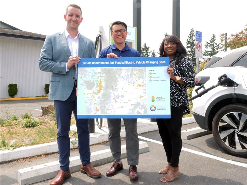 Partners celebrate opening of first EV fast charging station funded by Washington Electric Vehicle Charging Program
