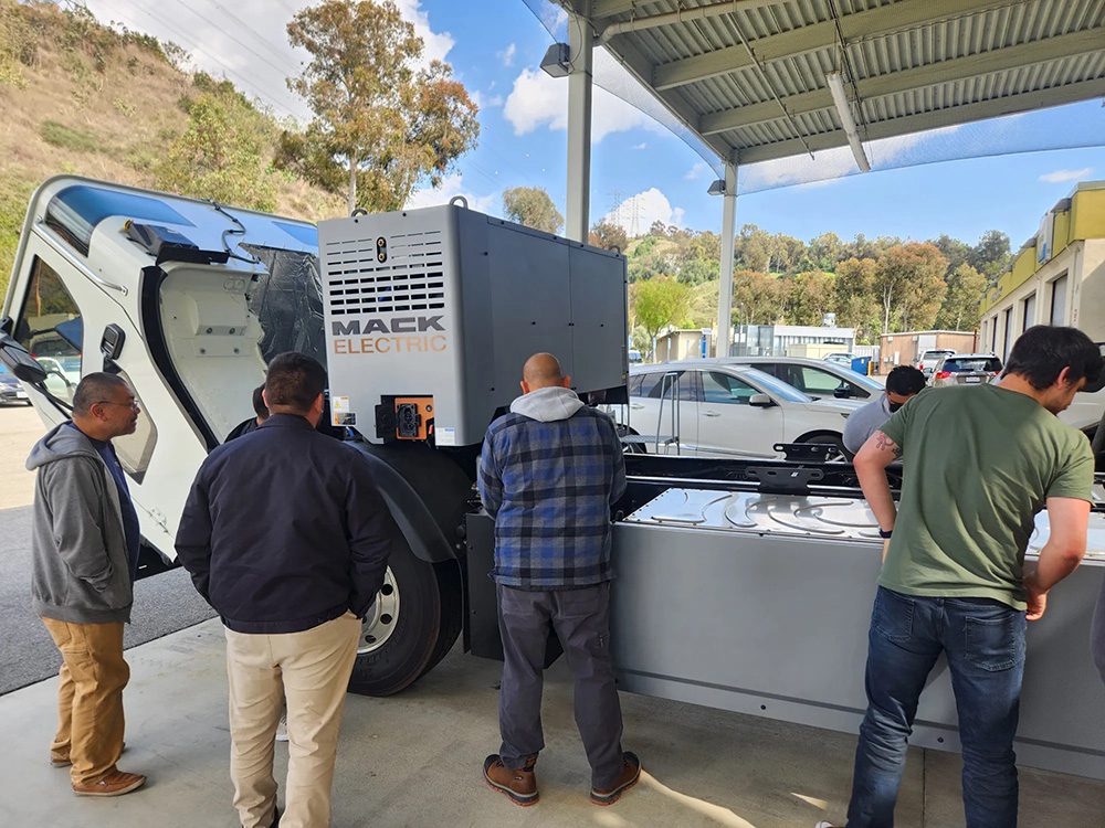 Mack Trucks donates electric refuse truck chassis to college to advance heavy-duty EV training