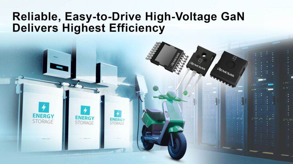 Renesas introduces high-efficiency 650 V GaN FETs targeting EV charging and power electronics