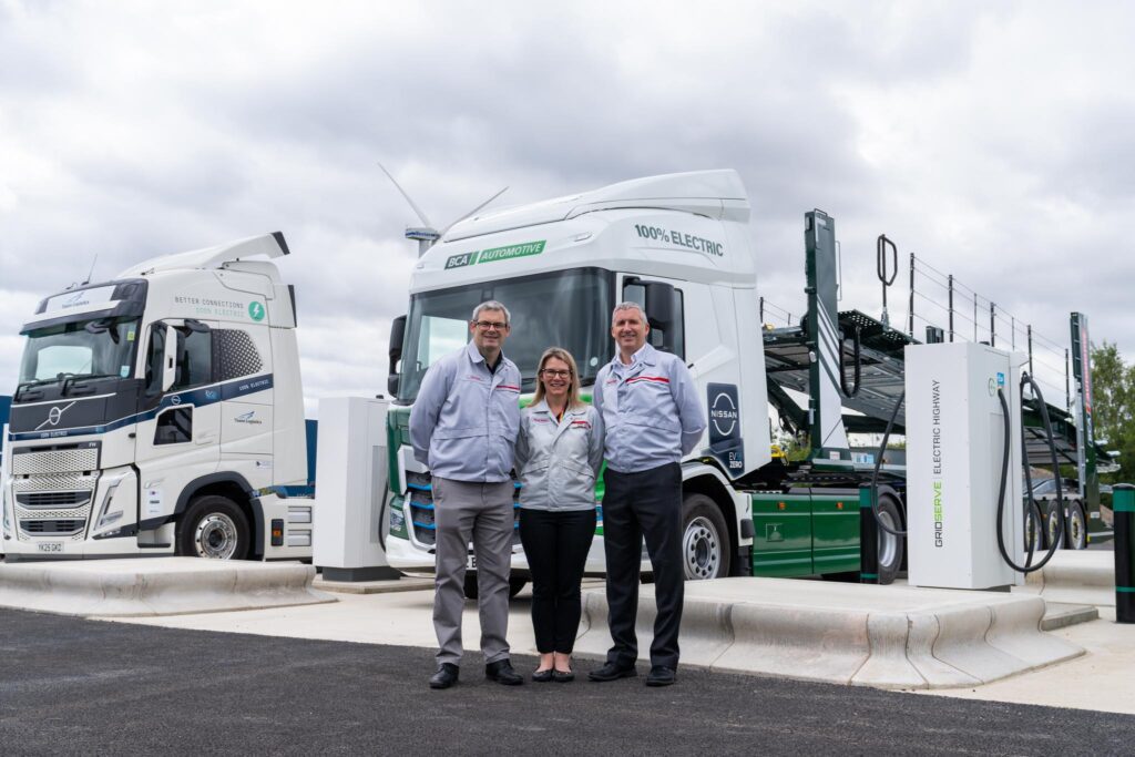 Nissan unveils charging station for heavy-duty electric trucks at its Sunderland Plant in the UK