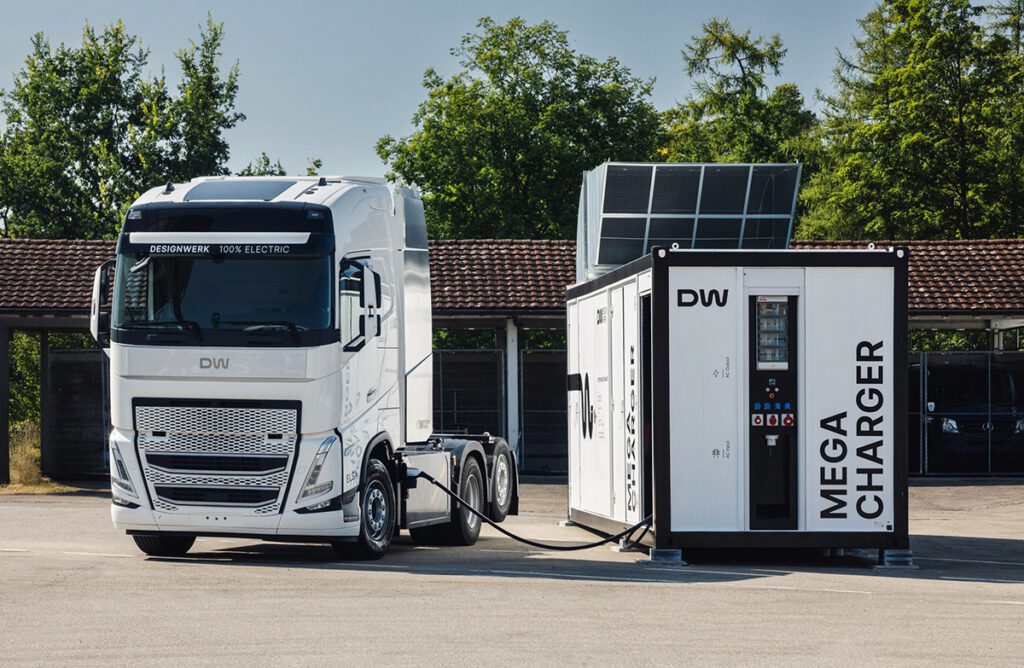 Designwerk achieves 1.1 megawatt EV charging of heavy-duty trucks in real-world pilot