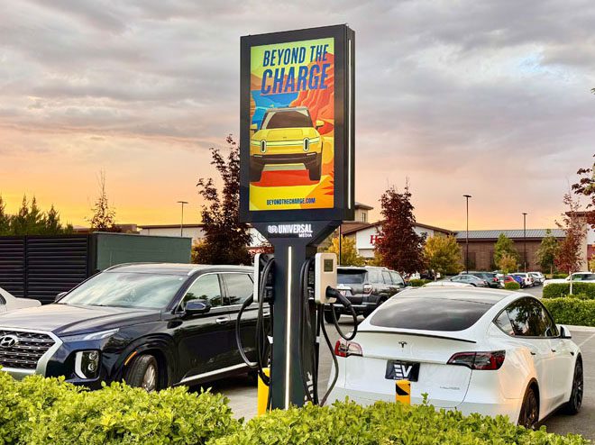 Blink Charging’s new EV Totem combines EV charging with dual-sided digital media displays