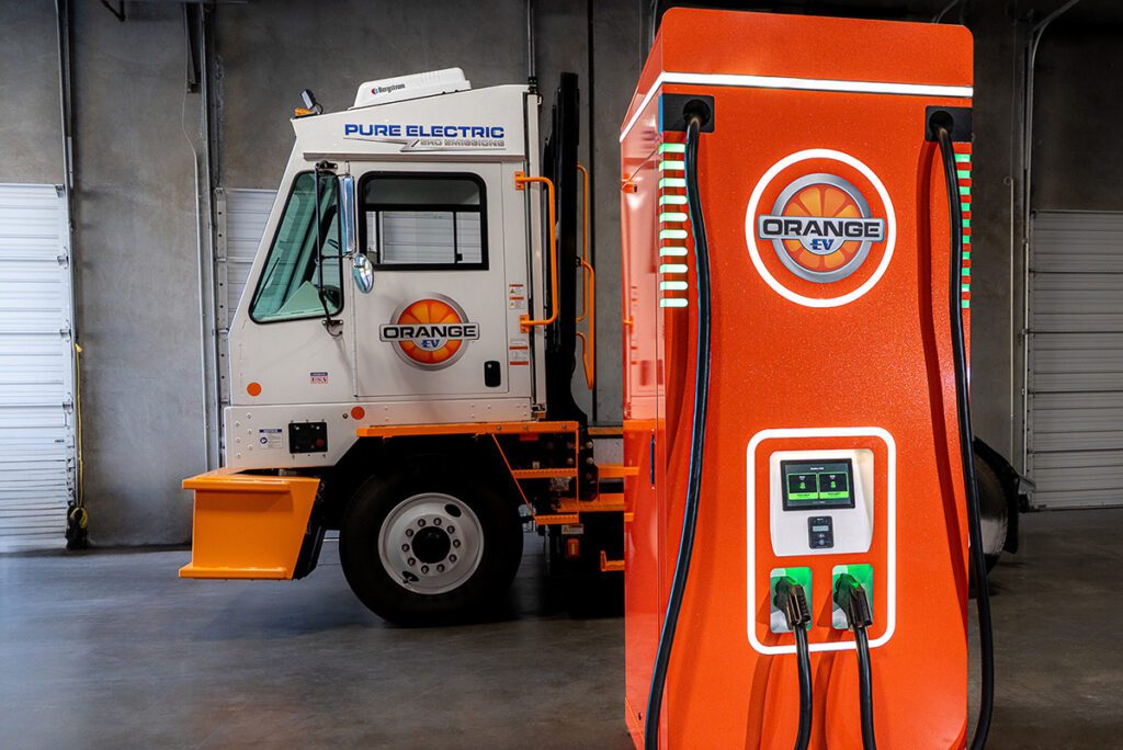 Orange EV and Optigrid unveil the Orange Juicer battery-integrated DC fast charger