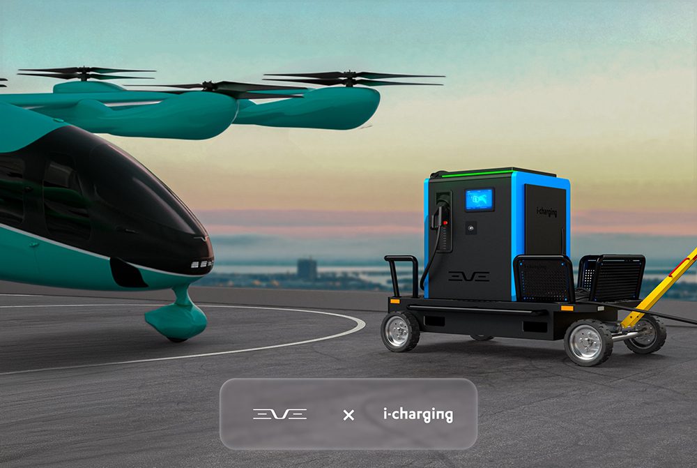Eve Air Mobility selects i-charging as the charger supplier for its electric aircraft