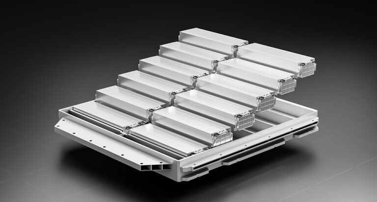 Electric vehicle lithium ion rechargeable battery module inside