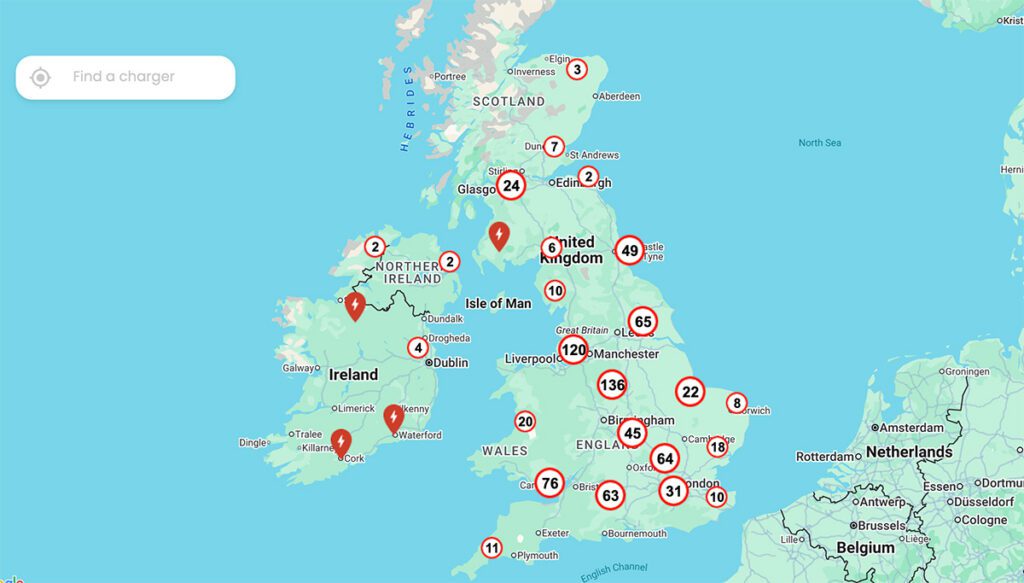 InstaVolt adds EV charger location features