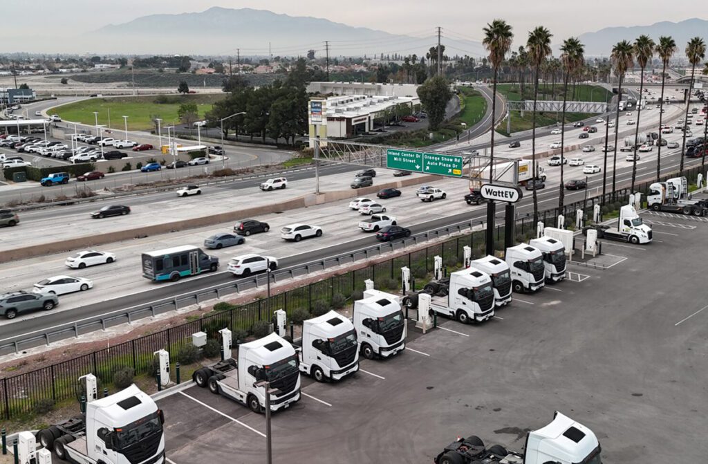 WattEV doubles capacity, adds megawatt chargers at San Bernardino electric truck charging depot
