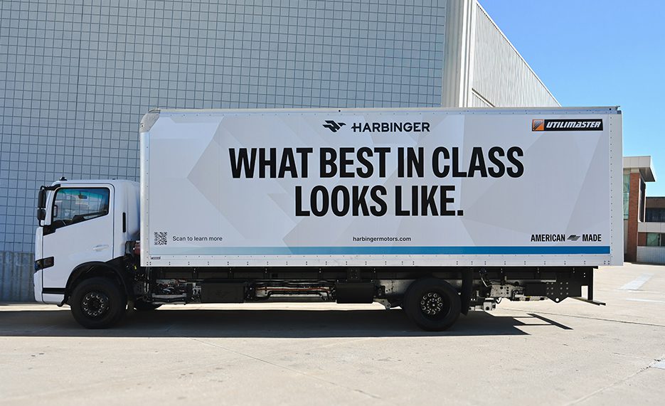 Harbinger unveils new electric/hybrid medium-duty work truck