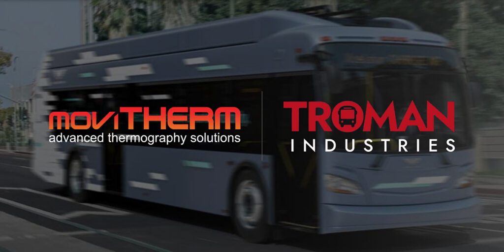 moviTHERM, Troman pair infrared monitoring with onboard suppression for EV bus and rail thermal safety