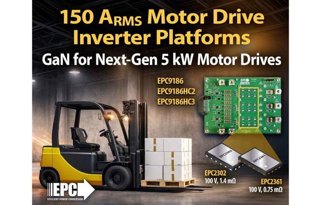 EPC launches 5 kW GaN motor inverter boards for light EVs and robotics