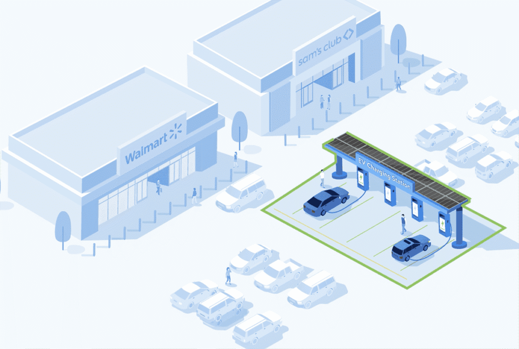 Walmart is rolling out its in-house DC fast charging network at a rapid pace