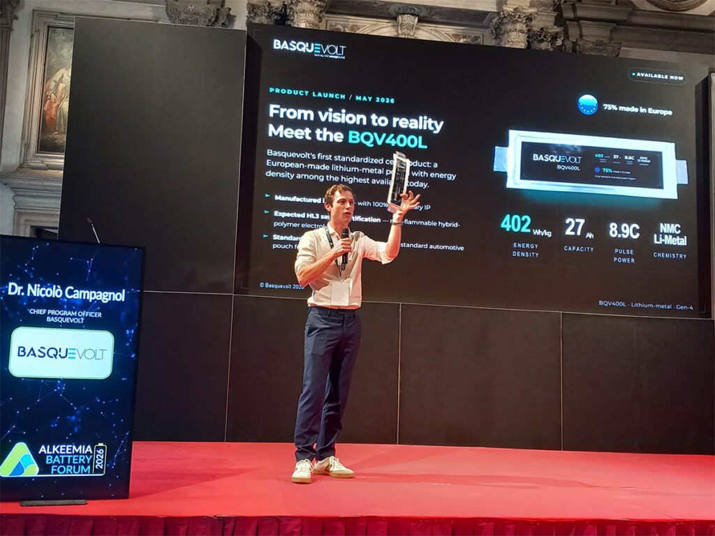 BASQUEVOLT launches 402 Wh/kg Li-metal NMC cell with 8.9C pulse power, manufactured in Spain