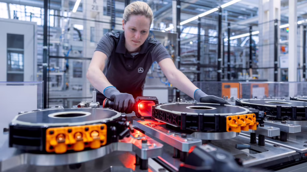 Mercedes-Benz begins volume production of axial flux electric motor